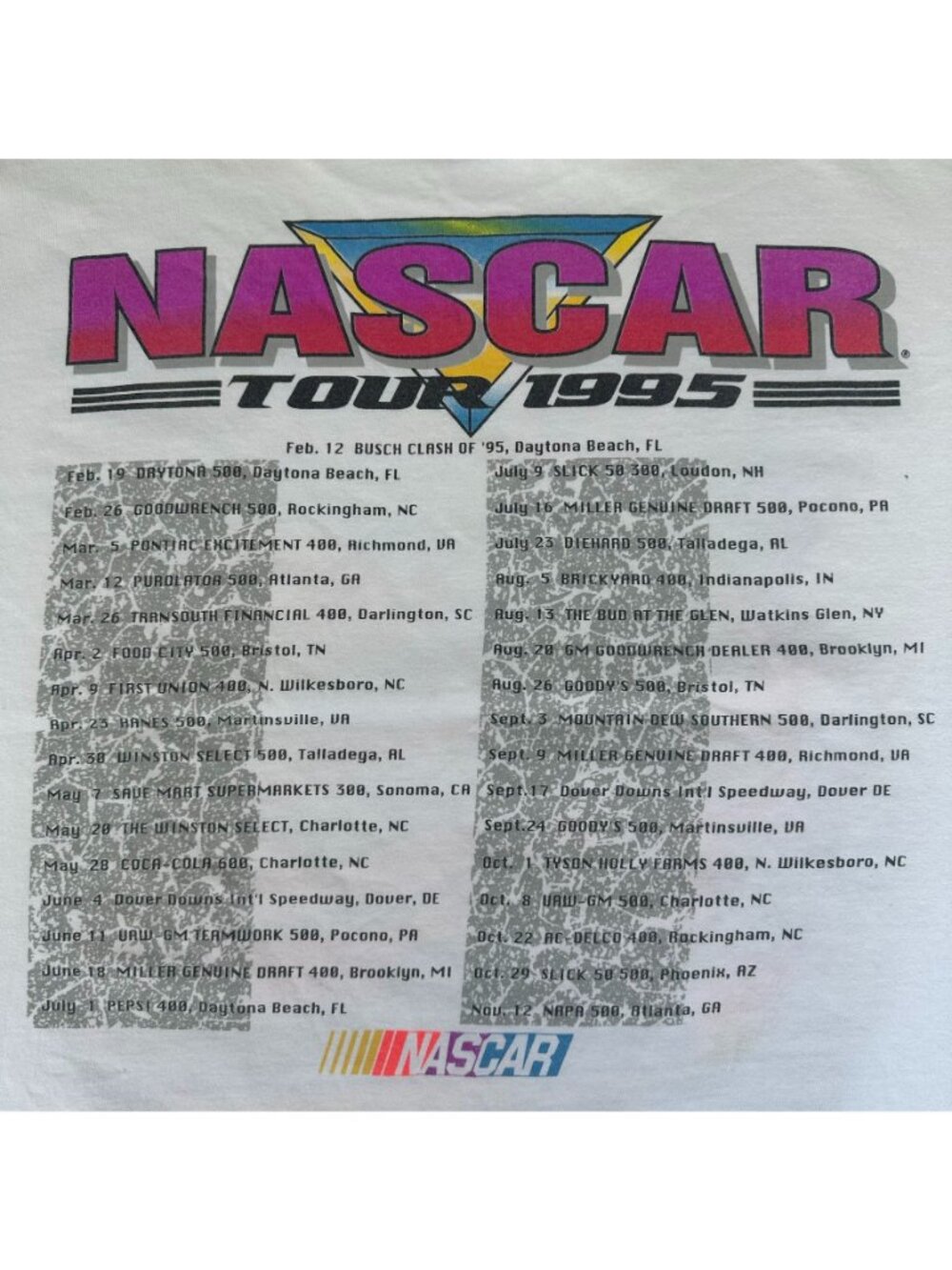 Vintage 90s NASCAR Talladega SuperSpeedway T-Shirt Racing 1995 Single Stitch 3XL - Picture 5 of 5